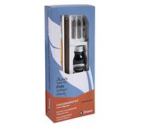 Brause 147B - Un kit de calligraphie comprenant 3 plumes Bandzug (1,5 mm, 2,5mm et 3mm), un porte-plume en bois, un pinceau, un flacon d'encre noire et une notice