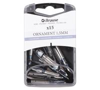 Brause 152015B - Plumes de lettering pour porte-plume - Boite 15 Plumes Ornament 1,5mm - Fabrication Allemande