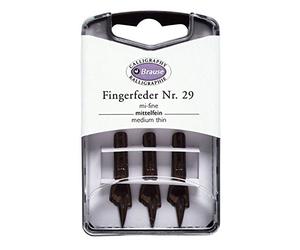 Brause 300029B - Plumes d'écriture pour porte-plume - Boite de 3 plumes métal Index - Fabrication Allemande