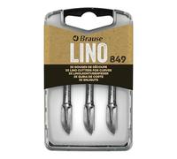 Brause 300849B - Plumes linogravure et à gratter pour porte-plume - Boîte 3 Gouges de découpe (n°849) - Fabrication Allemande