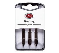 Brause 318005B - Plumes de calligraphie pour porte-plume - Boite de 3 plumes métal Bandzug 0,5 mm - Fabrication Allemande.