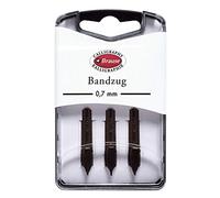 Brause 318007B - Plumes de calligraphie pour porte-plume - Boite de 3 plumes métal Bandzug 0,7 mm - Fabrication Allemande.