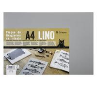 Brause 8138B Plaque grise A4 de vinyle pour linogravure 3mm
