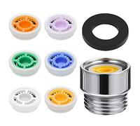 Brause Lot de 8 limiteurs de débit pour douche, réduction du courant, diamètre du filetage 1/2, bol en cuivre durable, régulateur de débit de douche, salle de bain, 4 l/5 l/6 l/7 l/8 l/10 l