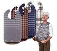 Bravace Lot de 4 bavoirs pour adulte pour homme et femme