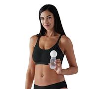 Bravado Designs Basics Soutien-gorge de pompage et d'allaitement mains libres, sans fil, 2 en 1, sans couture, soutien-gorge de maternité d'allaitement, noir, XL-3XL