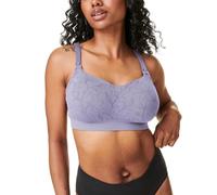 BRAVADO! DESIGNS Intrigue Soutien-gorge d'allaitement pour femme avec balconnet sans coutures sans armatures, Jacquard orchidée gris, L
