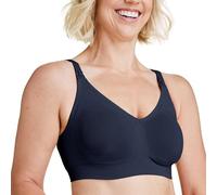 Bravado Designs Soutien-gorge d'allaitement sans couture en soie pour l'allaitement, soutien-gorge de maternité sans fil, bleu marine, XL plus