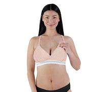 BRAVADO! DESIGNS Soutien-Gorge de maternité et d'allaitement Durable | Original | Coton Bio et Tencel Modal Mix | sans Fil | Bonnets B-D | Tissu Durable, Rose/Motif léopard, M