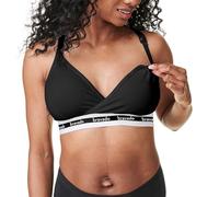 BRAVADO! DESIGNS Soutien-Gorge de maternité et d'allaitement Durable | Original | Coton Bio et Tencel Modal mélangé | sans Fil | Bonnet B-D, Noir - Tissu Durable, L