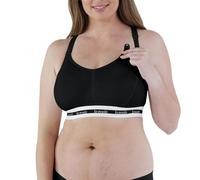 Bravado Designs Soutien-gorge de maternité et d'allaitement durable | Original | Mélange modal de coton biologique et Tencel™ | Sans fil | DD/E - J Cup, Noir - Tissu durable, M