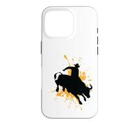 Brave Bull Rider en Action sur Un rodéo Coque pour iPhone 16 Pro