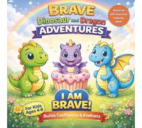 Brave Dinosaur and Dragon Adventures Positive Affirmations Coloring Book for Kids: 50+ Fun, Bold and Easy-to-Colour Pictures to Boost Creativity, Confidence, and Kindness for Ages 4-8