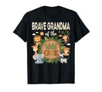 Brave Grandma of The Wild One Safari Premier Anniversaire T-Shirt