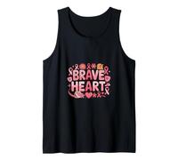 Brave Heart Ruban Rose pour la Sensibilisation au Cancer du Sein Débardeur