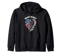 Brave Hearts Bravery Pompier Sweat à Capuche