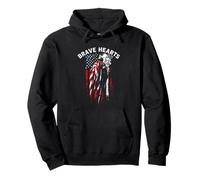 Brave Hearts Pompier, Bravoure, Patriotisme Sweat à Capuche