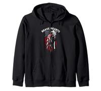 Brave Hearts Pompier, Bravoure, Patriotisme Sweat à Capuche