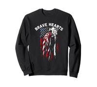 Brave Hearts Pompier, Bravoure, Patriotisme Sweatshirt