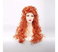 Brave Merida Cosplay perruque longue bouclée jeu de rôle perruque Halloween cheveux Halloween femmes perruque Costume Cosplay K70