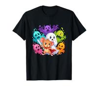 Brave Mouse Warrior avec des fantômes colorés Amusants T-Shirt