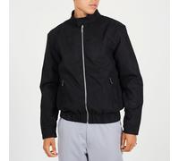 Brave Soul Black Faux Suede Funnel Neck Bomber Noir X Large Male