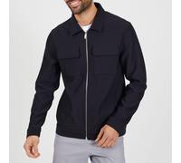 Brave Soul Ribbed Collared Jacket With Chest Pockets Noir Medium Male