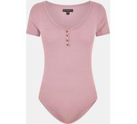 Brave Soul Bodysuit With Button Detail Violet 8 (XS) Female