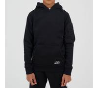 Brave Soul Boys Pull Over Hoodie With Zip Sleeve Pocket And Kangaroo Pocket Label Detail Noir 10Y Male