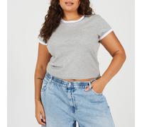 Brave Soul Bs Ps Ss Tee Gris/Blanc 18 (2XL) Female