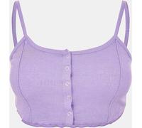 Brave Soul Button Through Crop Vest Lilas profond 8 (XS) Female