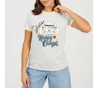 Brave Soul Camper Ringer T-Shirt PGry Marl/Lmnde 8 (XS) Female