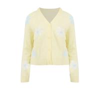 BRAVE SOUL Cardigan bleu clair / jaune clair / blanc, Taille XL