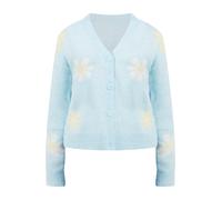BRAVE SOUL Cardigan bleu clair / jaune pastel, Taille XL
