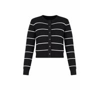 BRAVE SOUL Cardigan 'Fisherman' noir / blanc, Taille M