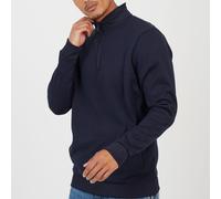 Brave Soul Charcoal Mens Funnel Neck Zip Sweatshirt Marine Small Male
