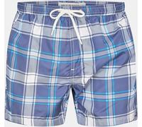 Brave Soul Check Print Swim Short Bleu/Blanc Moyen Male