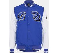 Brave Soul Classic Mens Varsity Jacket With Patches Bleu / Blanc Petit Male