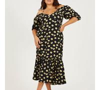 Brave Soul Curve Dress Noir/Jaune 24 (5XL) Female