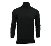 Brave Soul Hume' Pull à col roulé pour homme - Noir - Medium