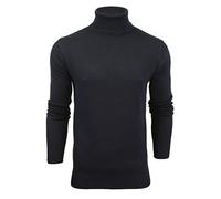 Brave Soul Hume' Pull à col roulé pour homme - Noir - Small