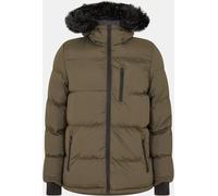 Brave Soul Jacket With Fur Trim Hood Kaki Petit Male
