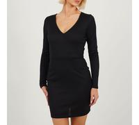 Brave Soul Long Sleeve Mini Dress Noir 8 (XS) Female
