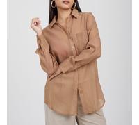 Brave Soul Ls Shirt Beige 8 (XS) Female