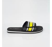 Brave Soul Mens Adjustable Strap Striped Slider Blk/Yllw/White 10 (45) Male