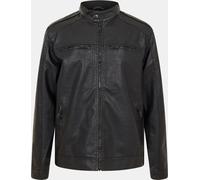 Brave Soul Faux Leather Jacket Noir Grand Male