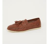 Brave Soul Mens Faux Leather Woven Loafer Tan 9 (43) Male