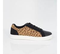 Brave Soul Mens Leopard Print Trainers Noir / Léopard 8 (42) Male