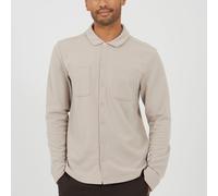 Brave Soul Mens Light Sand Fuve Button Long Sleeve Shirt Sable clair Large Male