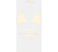 Brave Soul Neck Bikini Top With Crochet Jaune 10 (S) Female